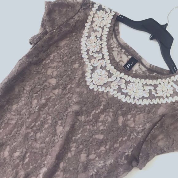 NWT Sheer Knit Short Sleeve Top SZ XL - Picture 5 of 7